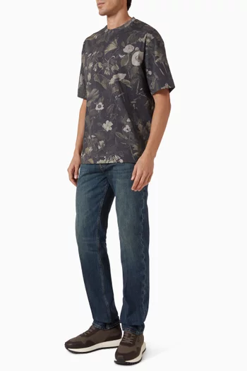 Floral Printed T-shirt in Cotton