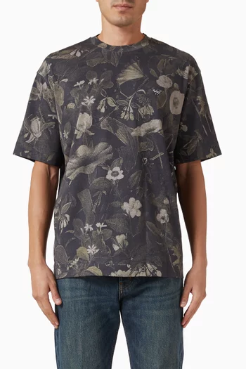 Floral Printed T-shirt in Cotton