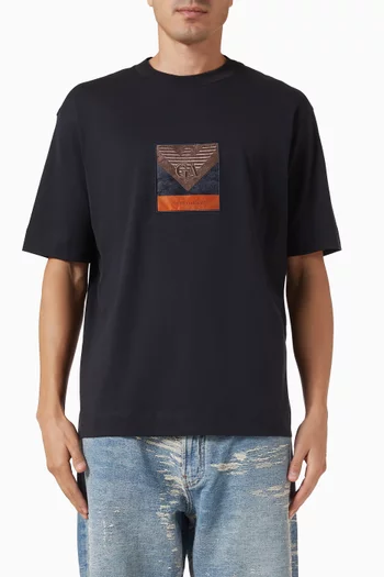 Colour-block T-shirt in Cotton