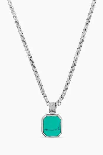 Turquoise Necklace in Stainless Steel