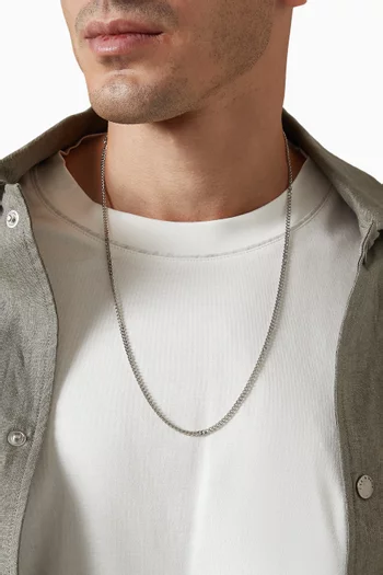 Cuban Link Chain Necklace in Stainless Steel