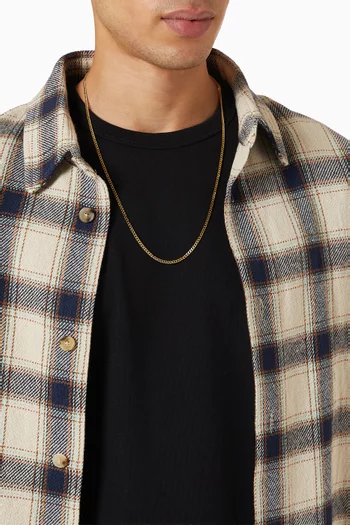 Cuban Link Chain Necklace in Gold-plated Stainless Steel