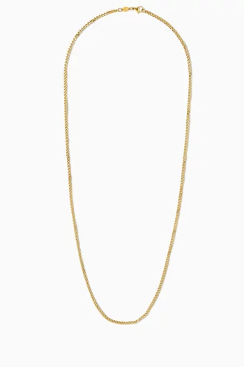 Cuban Link Chain Necklace in Gold-plated Stainless Steel