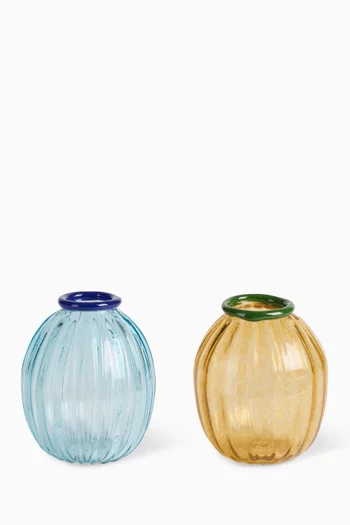 Filigree Vases in Glass, Set of 2
