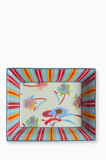 Japanese Charger Tray in Porcelain, 19.5 x 15.5cm