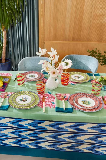 Jungle Parrot Dinner & Dessert Plates in Porcelain, Set of 2