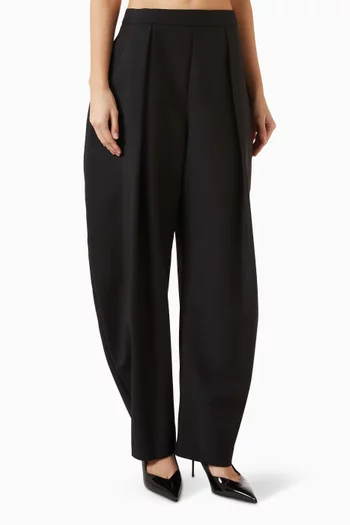 Puck Sculptural Tailored Pants in Wool-blend