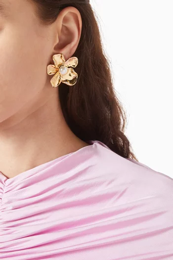 Pearl Flower Earrings