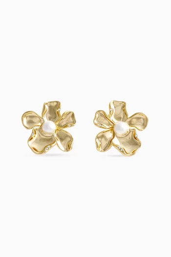 Pearl Flower Earrings