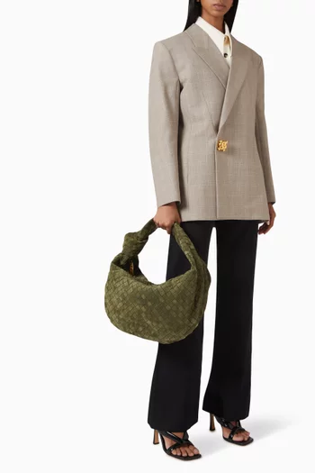 Jodie Shoulder Bag in Intrecciato Suede