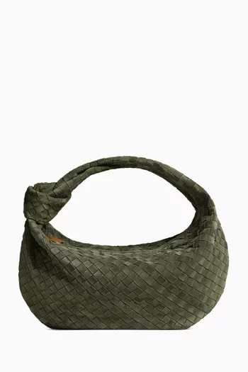 Jodie Shoulder Bag in Intrecciato Suede