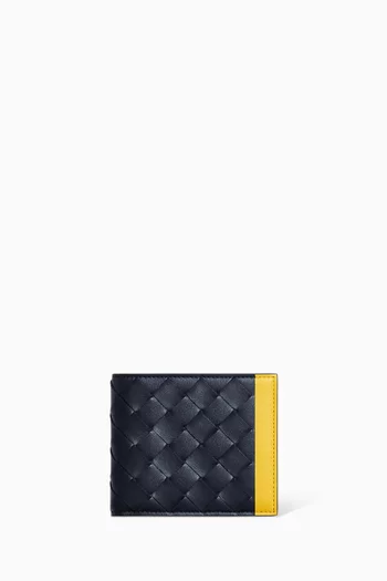 Bi-Fold Wallet in Intrecciato Leather
