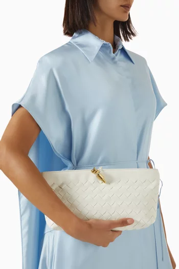 Andiamo Boat Pouch in Intrecciato Leather