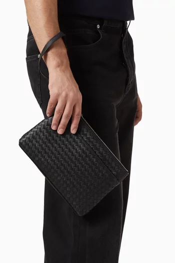 Piccolo Prism Pouch in Intrecciato Leather