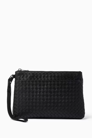 Piccolo Prism Pouch in Intrecciato Leather