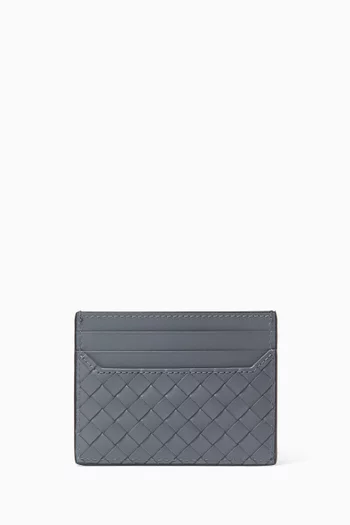 Piccolo Card Case in Intrecciato Leather