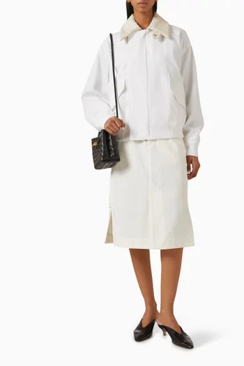 Intrecciato Collar Blouson Jacket in Cotton