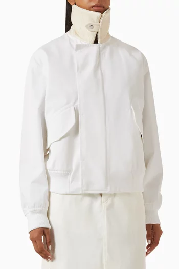 Intrecciato Collar Blouson Jacket in Cotton