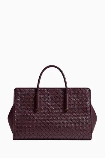 Small Barbara Tote Bag in Intrecciato Leather