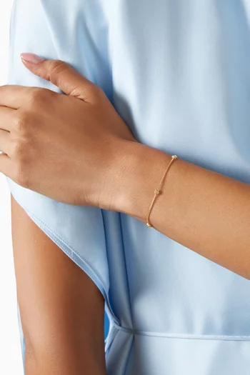 Knot Bracelet in 18kt Gold-tone Sterling Silver