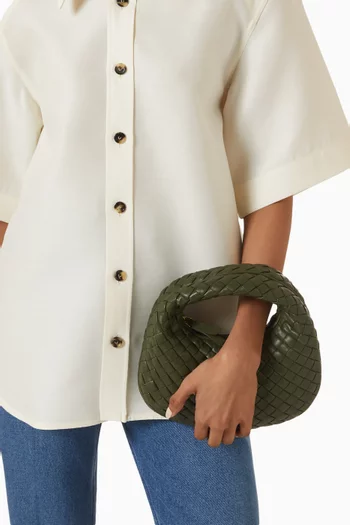 Baby Veneta Top-handle Bag in Intrecciato Leather