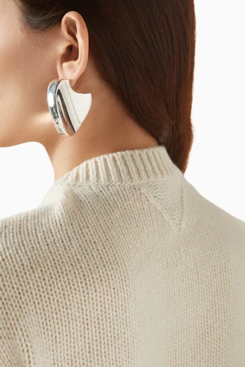 Large Disc Earrings in Sterling Silver