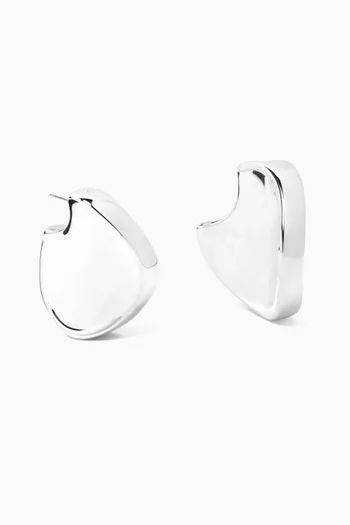 Large Disc Earrings in Sterling Silver
