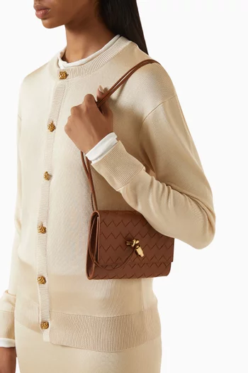 Andiamo Pouch on Strap in Intrecciato Leather