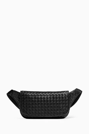Veneto Belt Bag in Intrecciato Leather