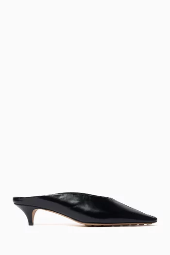 Vesta Mule Pumps in Shiny Leather