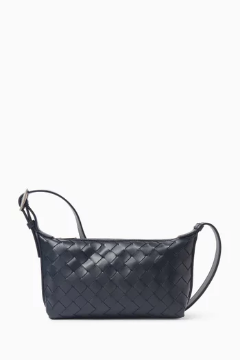 Traveler Phone Pouch in Intrecciato Leather