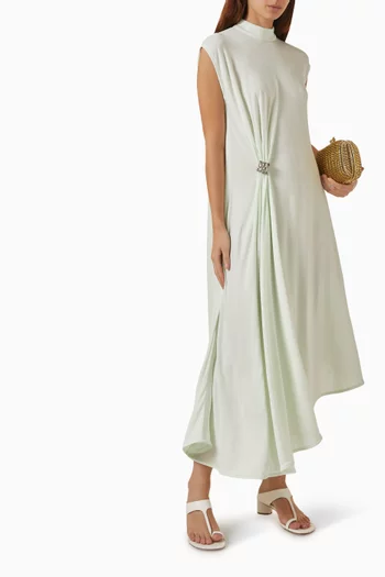 Asymmetric Dress in Crepe Viscose Jersey