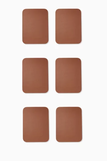 David Placemats in Leather, Set of 6