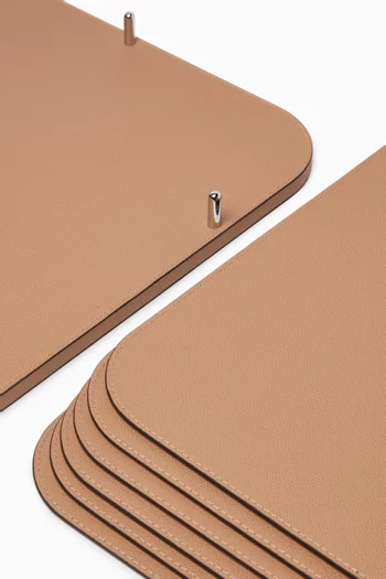 David Placemats in Leather, Set of 6