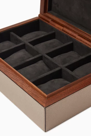 Frank Watch Box in Leather & Wood