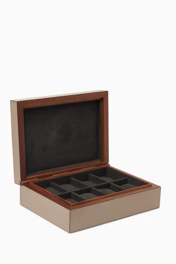 Frank Watch Box in Leather & Wood