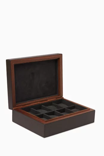 Frank Watch Box in Leather & Wood