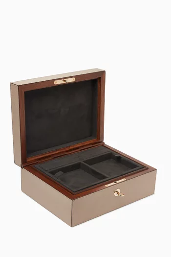 Jewellery Box in Leather & Wood