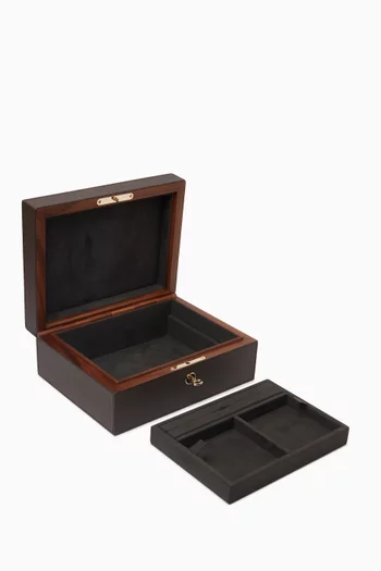 Jewellery Box in Leather & Wood