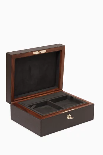 Jewellery Box in Leather & Wood