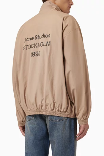 Washed Logo Jacket in Cotton