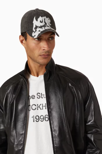 Gothic Logo Cap in Cotton