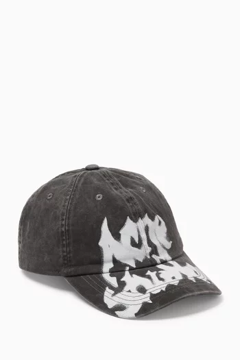 Gothic Logo Cap in Cotton