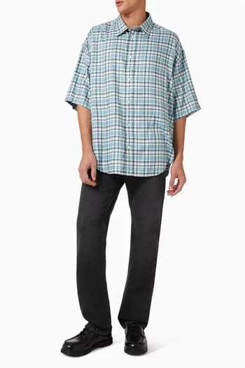 Checked Flannel Shirt in Viscose