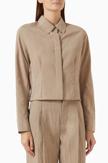 Shirt Jacket in Tencel Blend