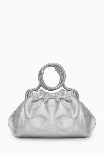 Bangle Clutch in Goatskin Leather