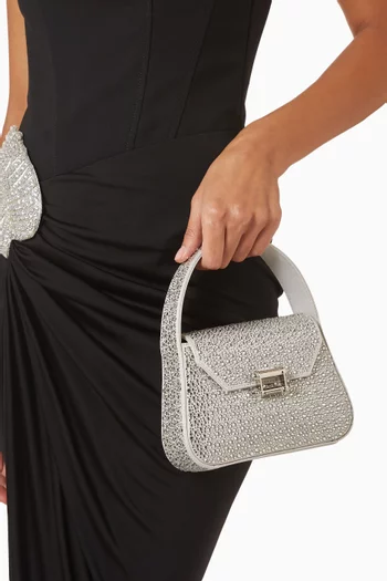 Mini Feryel Crystal Top-handle Bag in Satin