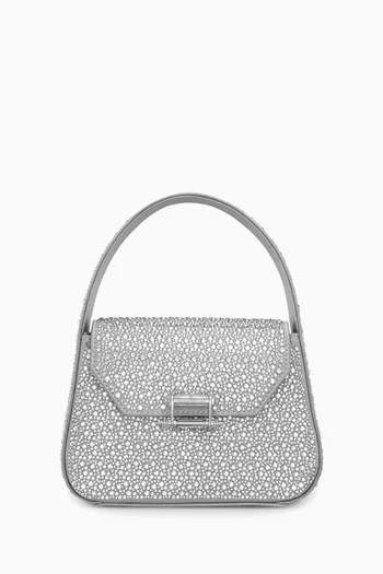 Mini Feryel Crystal Top-handle Bag in Satin