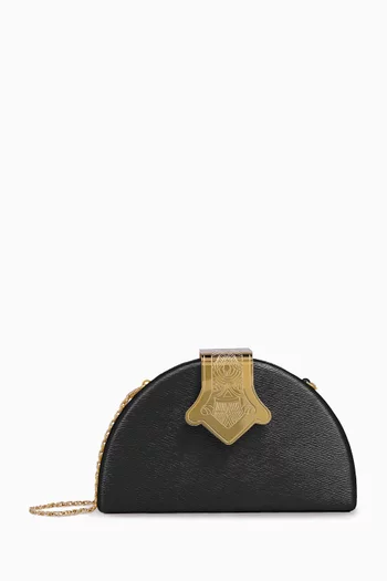 Dome Clutch in Cowh Leather