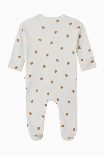 Neutral Heart Sleepsuit